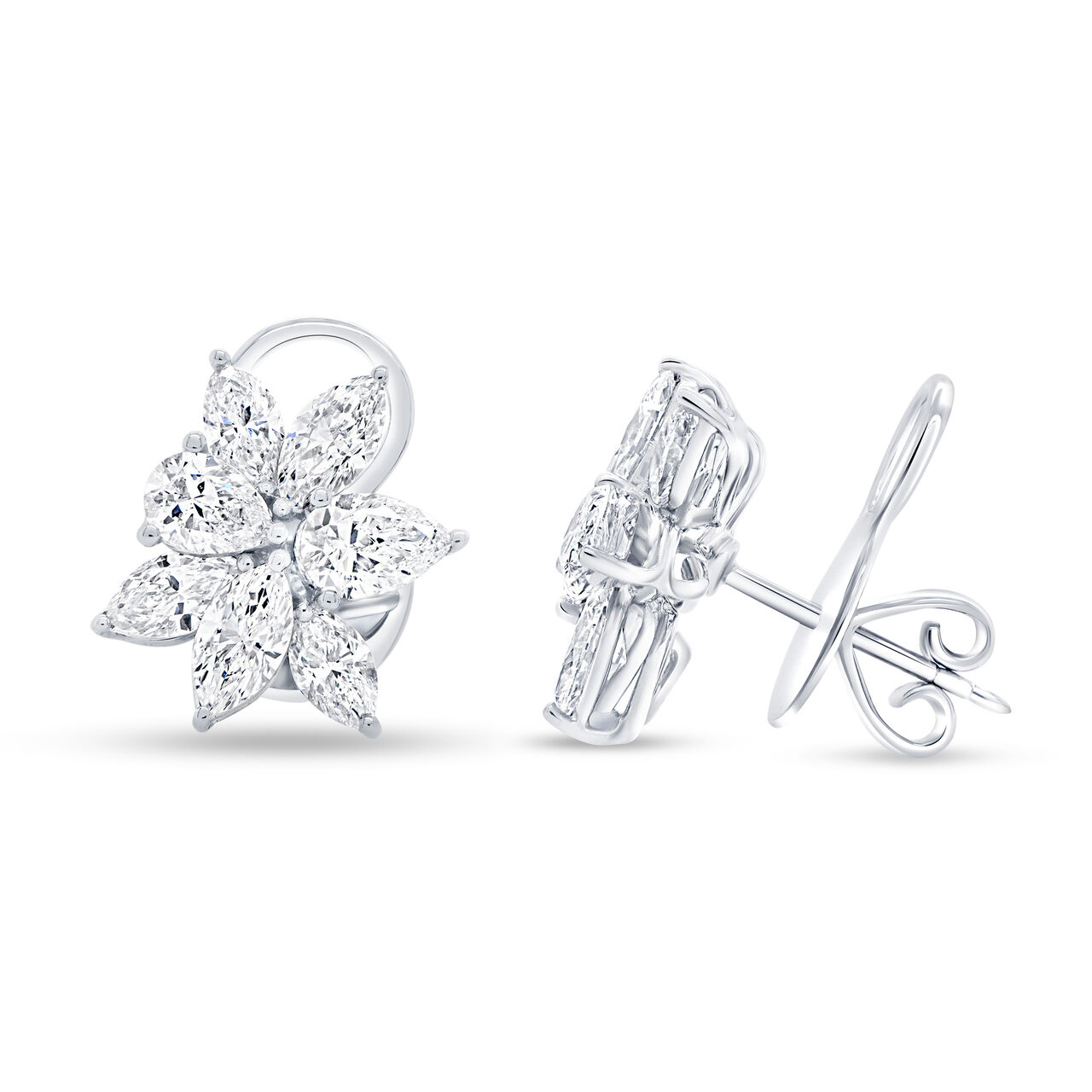 High Jewellery Signature White Gold and Diamonds Stud Earrings Uneek